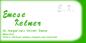 emese kelner business card